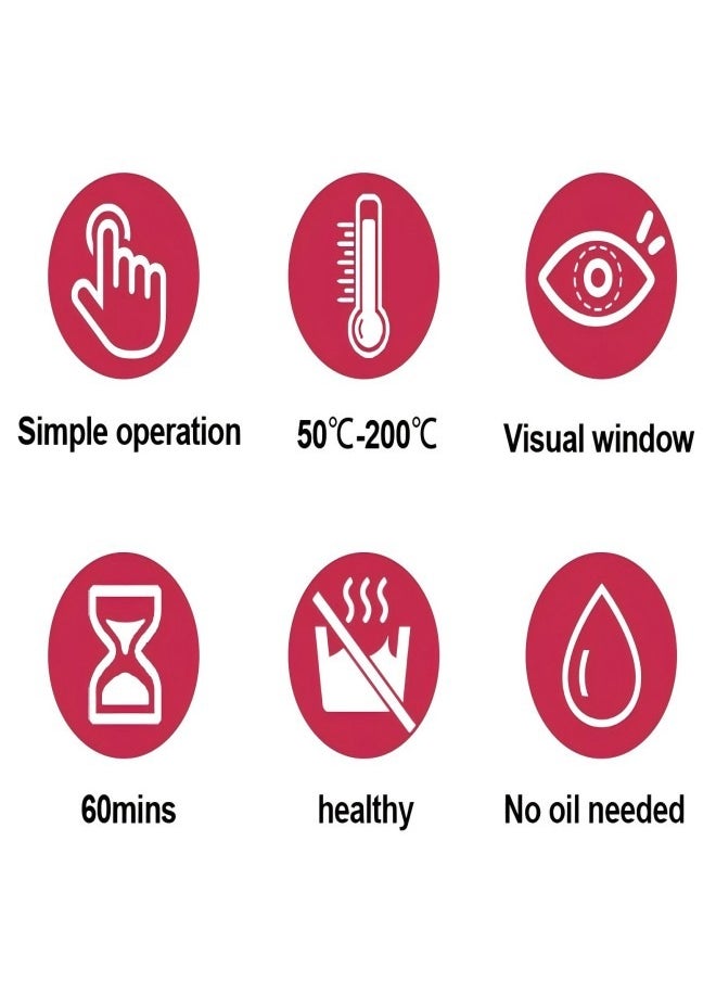 Multi Functional Health Intelligent Air Fryer, Home Visual Intelligent Touch Air Fryer - Plug: European Standard