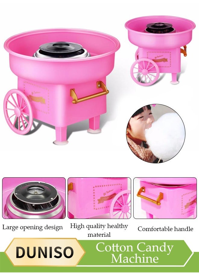 Mini electric cotton candy machine, portable cotton candy DIY machine, household non stick children's cotton candy machine,suitable for family gatherings and celebrations，21*17.5*24.5cm