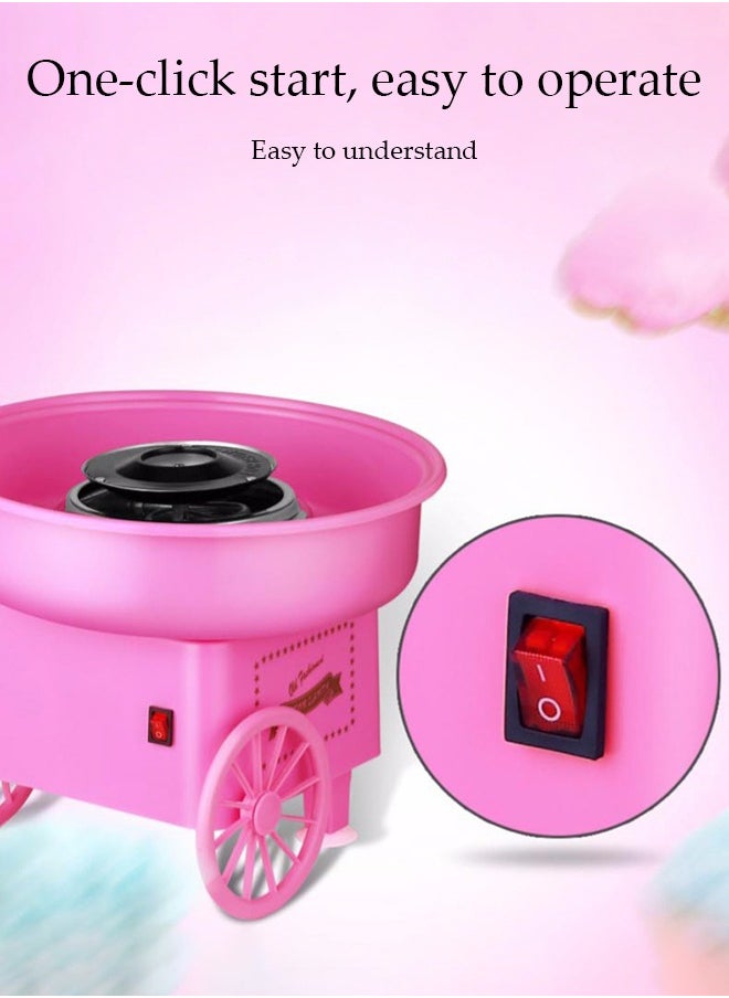 Mini electric cotton candy machine, portable cotton candy DIY machine, household non stick children's cotton candy machine,suitable for family gatherings and celebrations，21*17.5*24.5cm