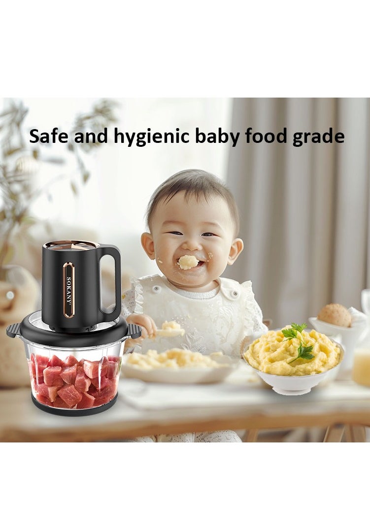 SOKANY 800W High Power 3.0L Capacity Electric Meat Grinder . Plug: European Standard