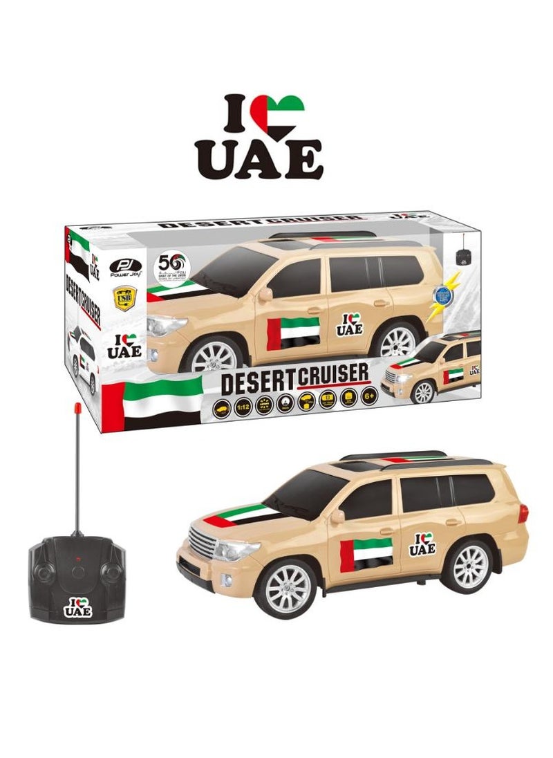 Power Joy Remote Control Desert Cruiser UAE Flag 1/12, Assorted 1 Piece (Style & Color May Vary) | Car for Display | Toy Vehicle | Off-road Car | Gift for Collectors and Kids