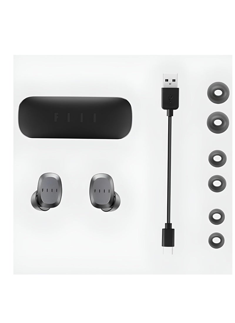 FIIL T1 Lite True Wireless Earbuds – Bluetooth 5.2, 32H Battery Life, IPX7 Waterproof, Ultra-Low Latency, Dual Host Mode, Fast Charging, Lightweight Comfort, HD Sound for Sports & Videos