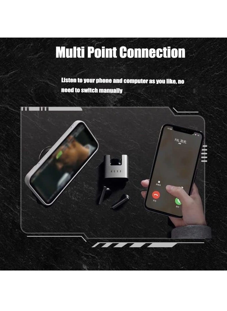 FIIL CC Nano TWS Bluetooth 5.2 Wireless Earbuds – AI ENC Noise Cancelling, 32H Playtime, Fast Charging, IPX4 Sweatproof, Touch Control, Low Latency Mode, HiFi Bass, App Support for iPhone & Android