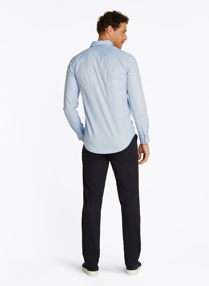 Slim Flex Cotton Poplin Kent Collar Shirt