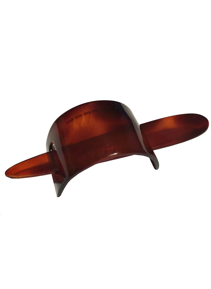 Parcelona French Arch Medium Tortoise Shell Hair Slider Pin Thru Bun Cover Cap Ponytail Holder Hair Updo with Stick