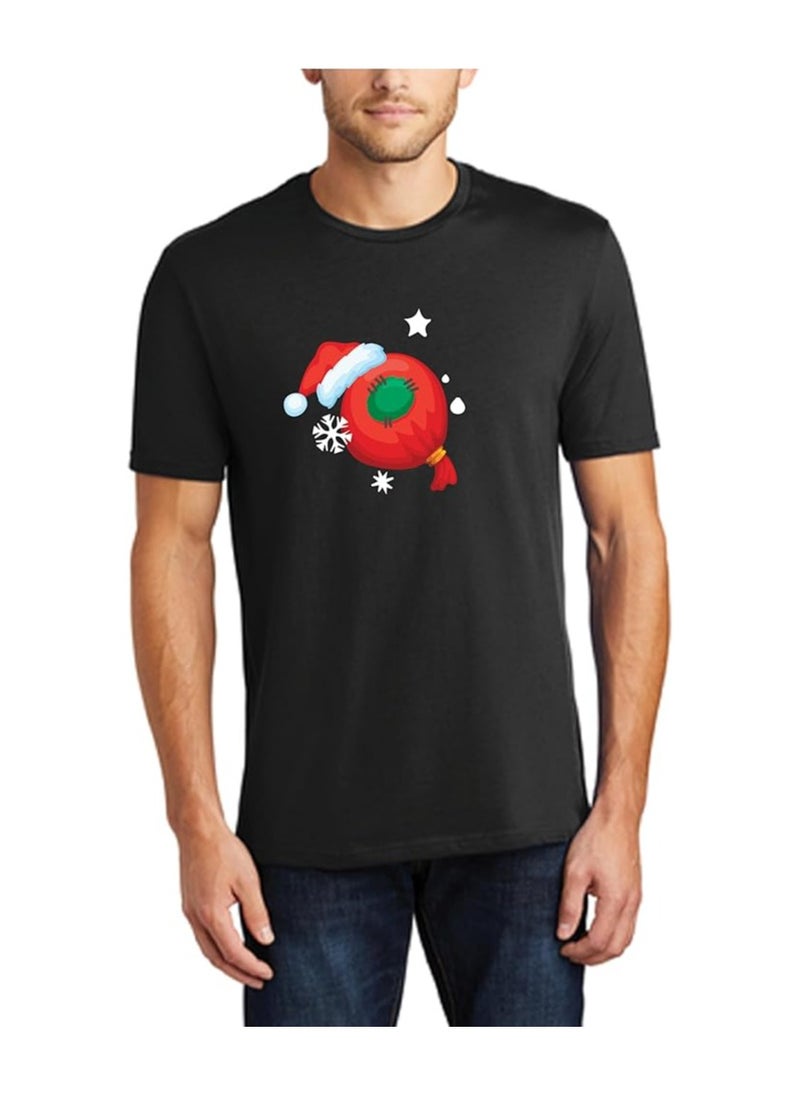 Christmas Initial Letter Printed Adult T-Shirts For Mens-Gift For Everyone