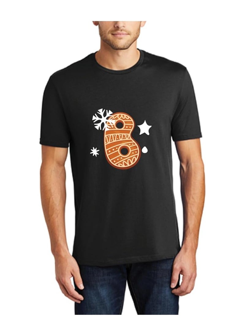 Christmas Initial Letter Printed Adult T-Shirts For Mens-Gift For Everyone
