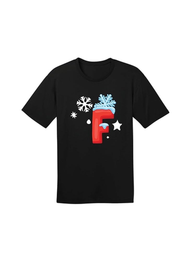 Christmas Initial Letter Printed Adult T-Shirts For Mens-Gift For Everyone