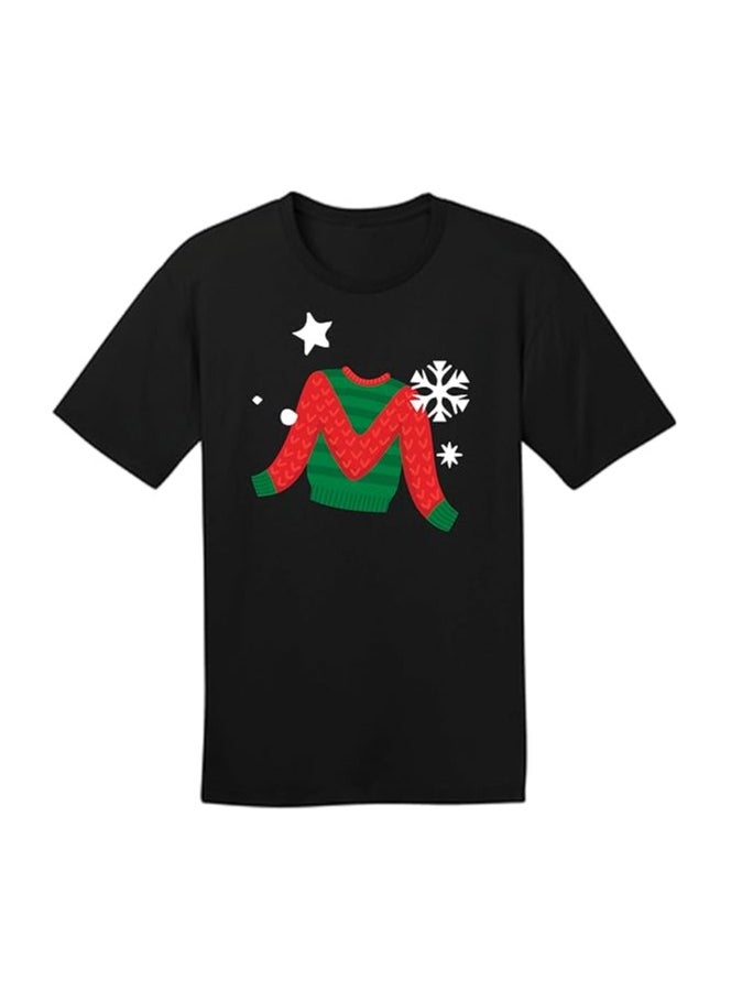 Christmas Initial Letter Printed Adult T-Shirts For Mens-Gift For Everyone