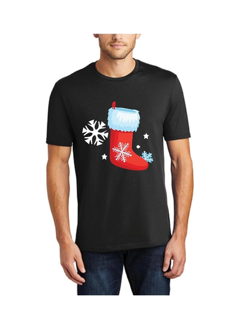Christmas Initial Letter Printed Adult T-Shirts For Mens-Gift For Everyone