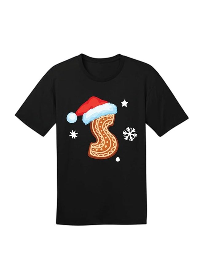 Christmas Initial Letter Printed Adult T-Shirts For Mens-Gift For Everyone