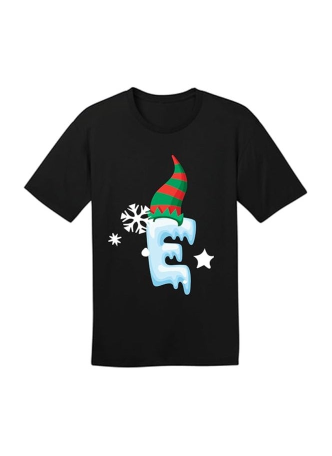 Christmas Initial Letter Printed Adult T-Shirts For Mens-Gift For Everyone