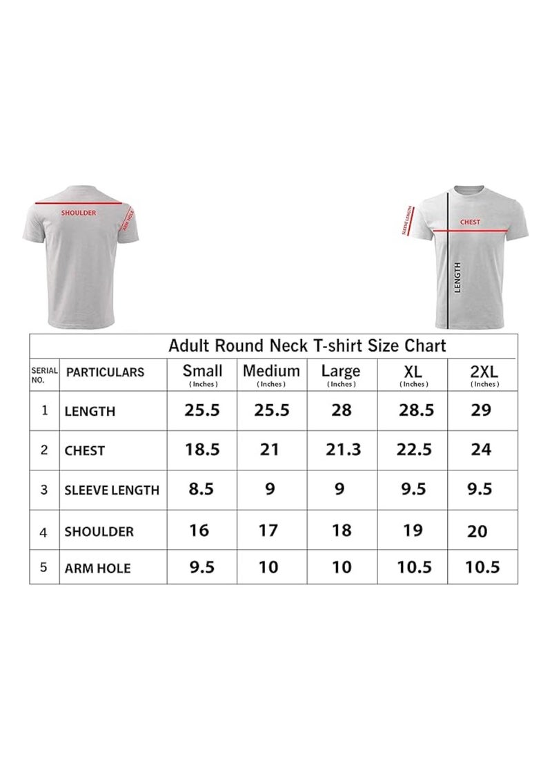 Bahrain Adult T-Shirt For Men-Short Sleeve Round Neck Tshirt Soft And Comfortable T-Shirt Ideal For Office,College,Celebration And Everyday Wear
