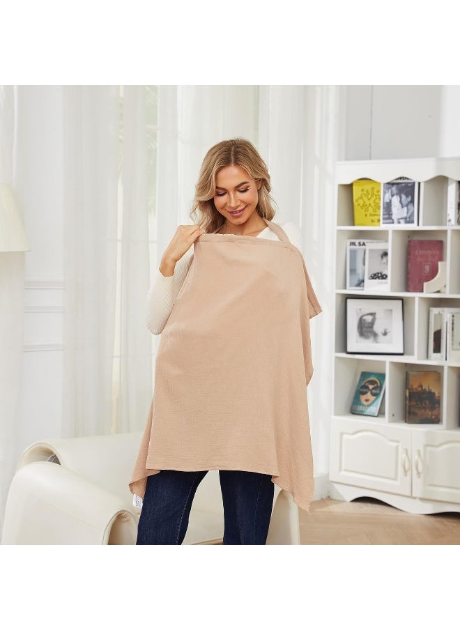 PPOGOO Muslin Nursing Cover for Baby Breastfeeding