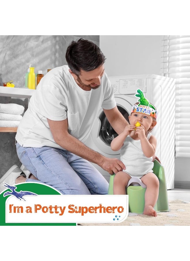 WERNNSAI Potty Training Chart - Dinosaur Toilet Training Reward Chart with 270 Potty Training Stickers Crown Sticker Chart for Boys Toddler Kids Potty Training for Ideal Gift Birthday