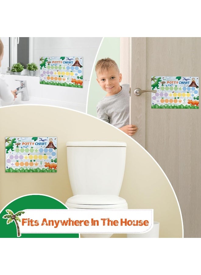 WERNNSAI Potty Training Chart - Dinosaur Toilet Training Reward Chart with 270 Potty Training Stickers Crown Sticker Chart for Boys Toddler Kids Potty Training for Ideal Gift Birthday