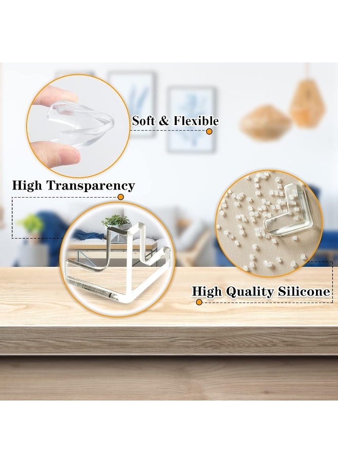 Gudui 14 Pack Clear Corner Guards Baby Safety Corner Protectors, Table Edge Protectors, Furniture & Sharp Corner Baby Proofing, T-Shaped, Transparent