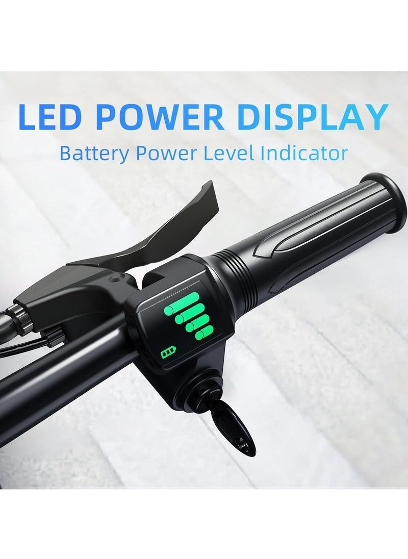 Folding Electric Bike with 350W High Speed Motor, 36V 8AH Battery, 40 KM/H Speed, 35 KM Range, Dual Disk Brakes, Carbon Alloy Frame and 16 Inches Tires, Front Suspension Fort, Portable Electric Bike with Dual Seat