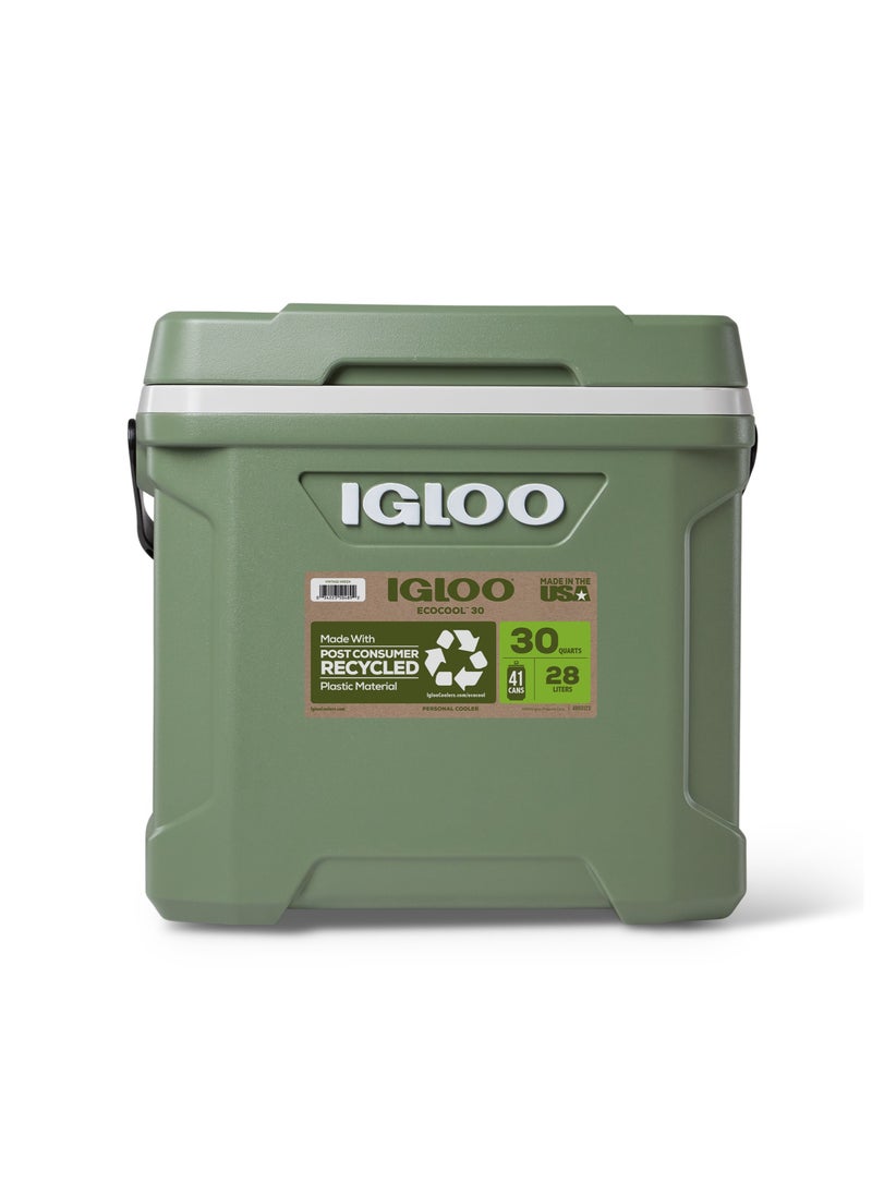 -Ecocool Latitude 30 Qt Cooler Box Vintage Green