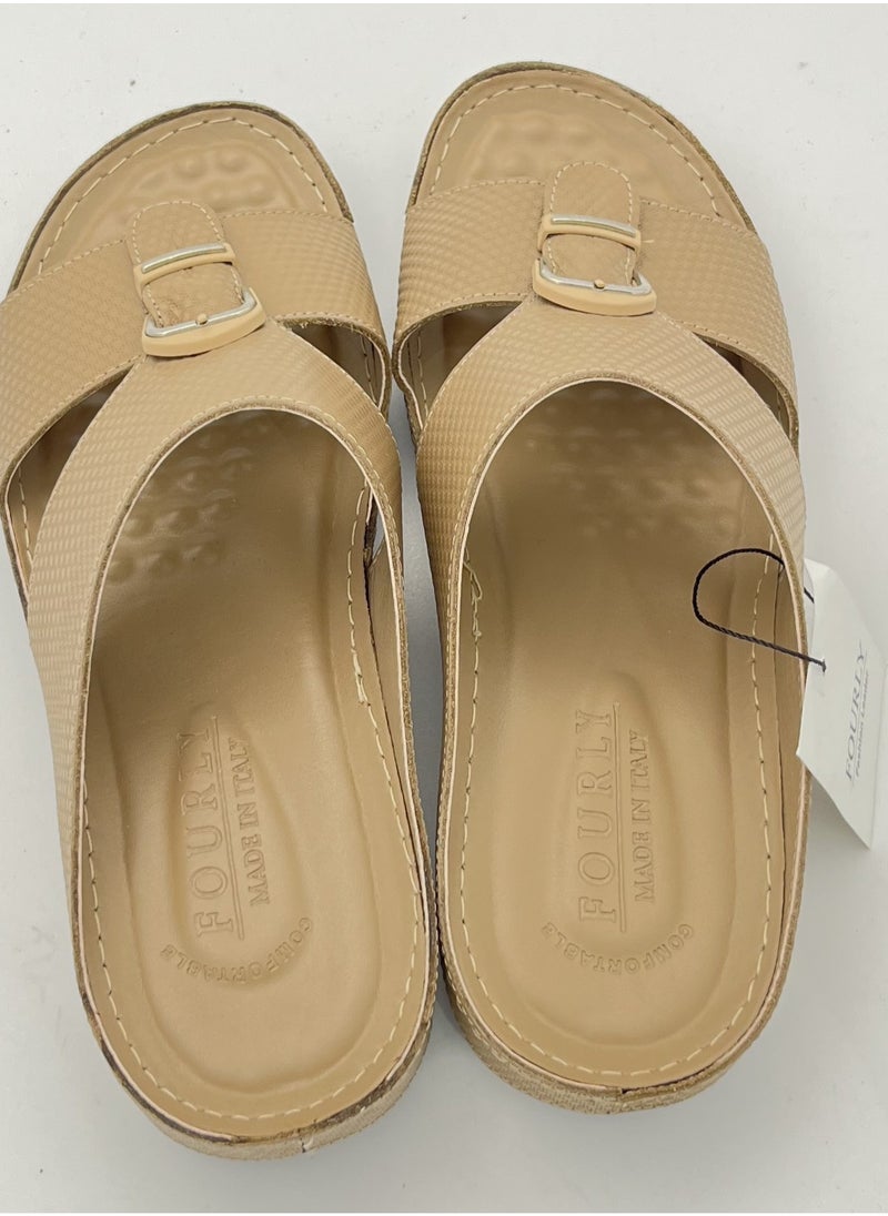 Men's Arabic Sandal Made in Italy (Camel)