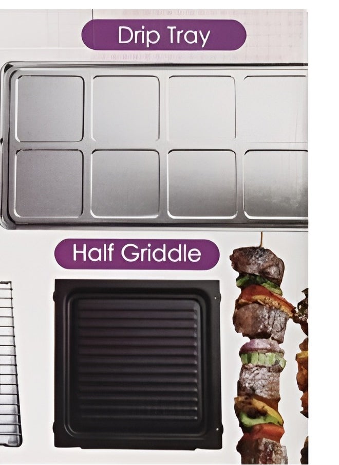 Breakfast Maker & BBQ Grill – Non-Stick Electric Griddle with Detachable Tray | Full/Half Grill, Fry Pan for Steak, Omelette, Snacks – Multi-Layer Design, Easy Clean