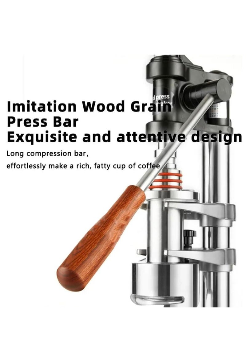 16 Bar Hand-pressed Coffee Machine, Commercial Portable Coffee Hand Press Espresso Machine, Manual Espresso Extraction Variable Pressure Lever Coffee Maker, Feay To Clean, For Home Cafe