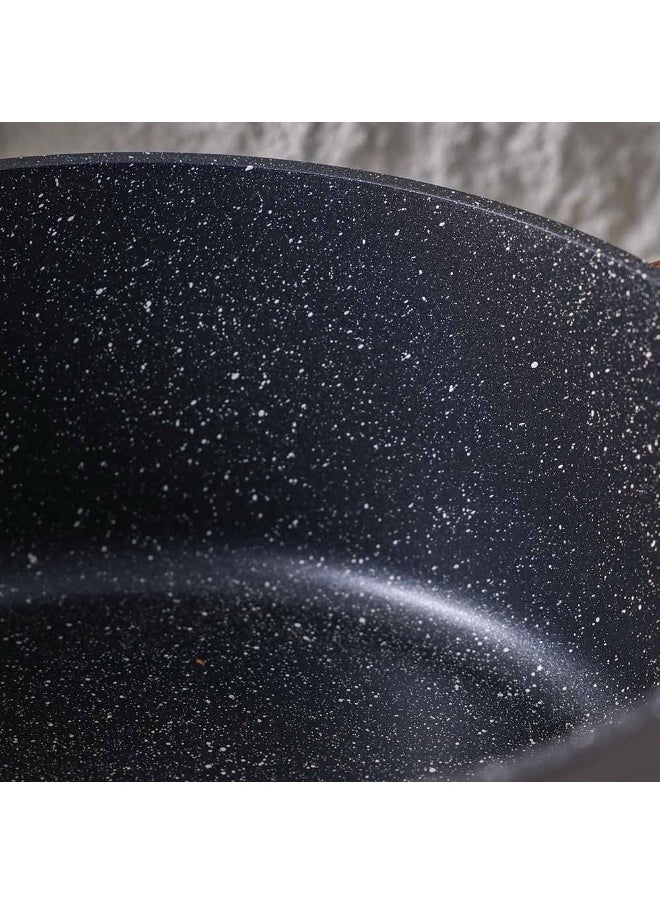 Chef's Delight Bistro Bliss Casserole with Lid – Non-Stick Cookware Pot for Cooking, Baking, Serving – Durable Casserole Dish for Kitchen, Gas & Induction 28x12.5CM - Brown