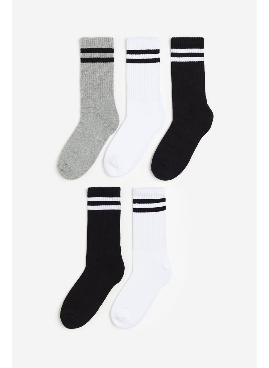 5-Pack Ribbed Socks
