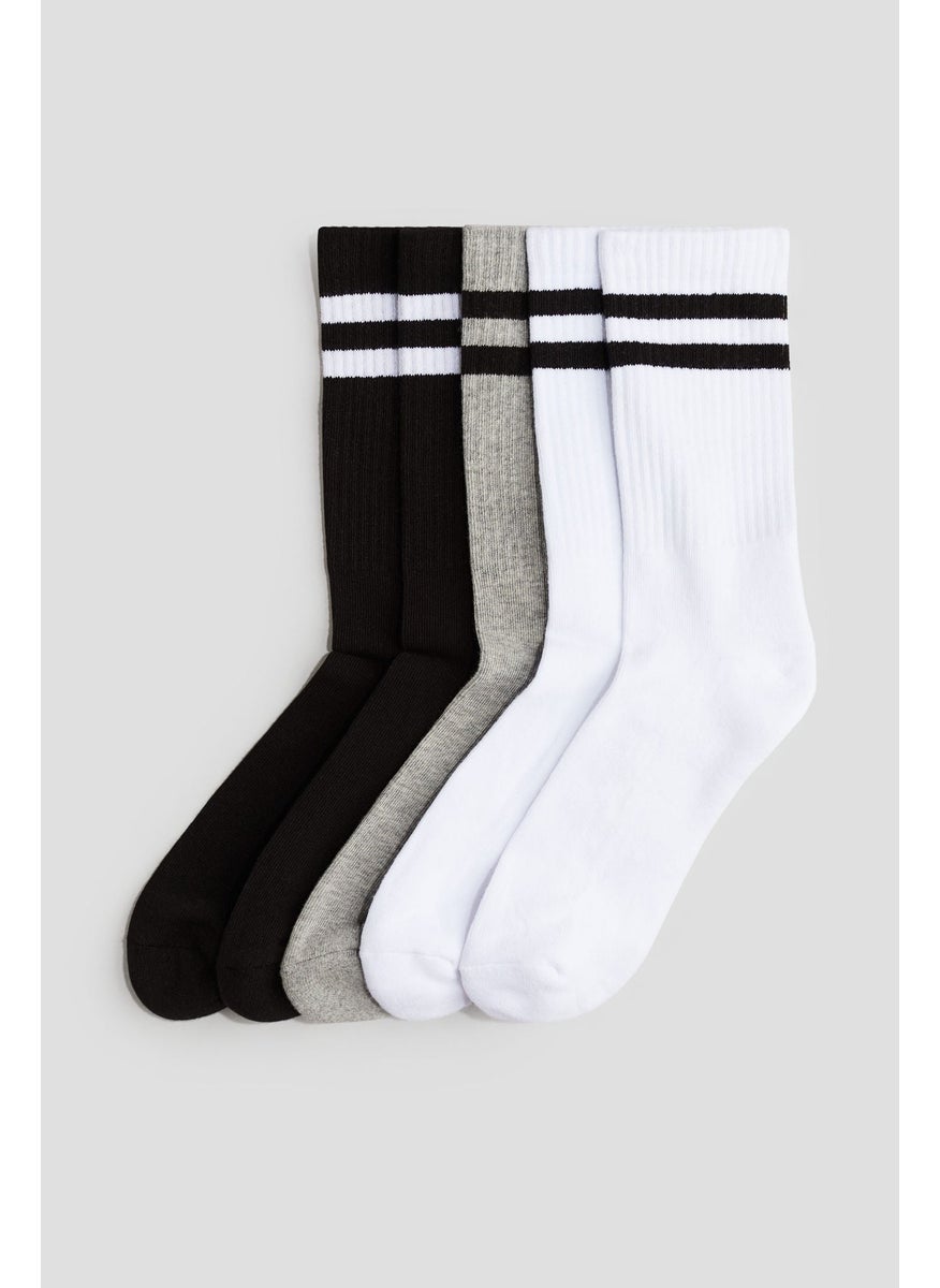 5-Pack Ribbed Socks