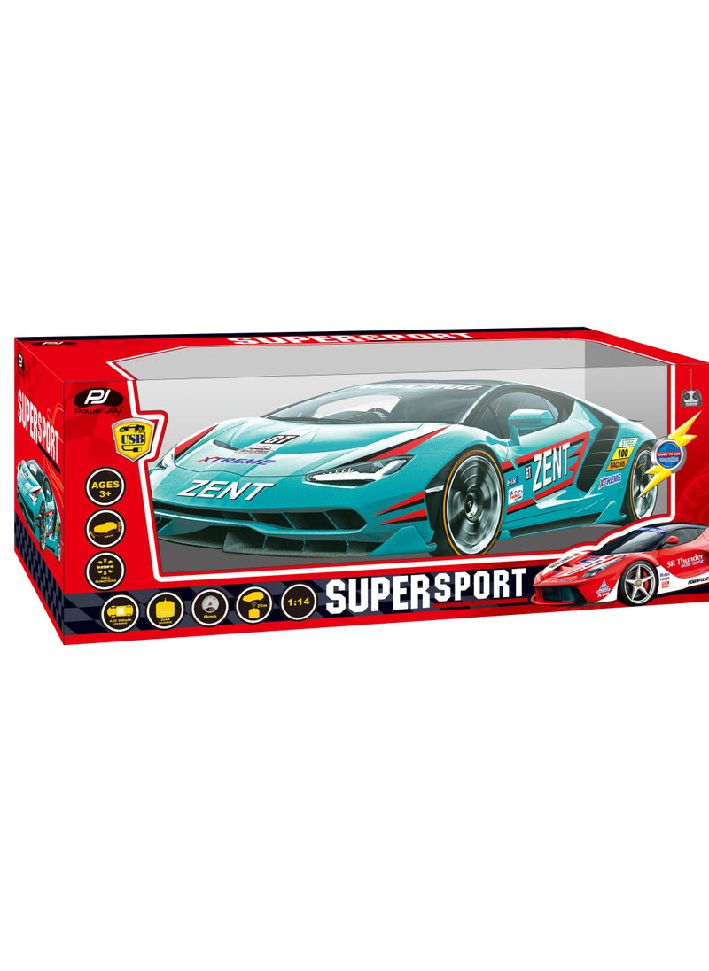 Power Joy Remote Control Super Sports Car 1/14, Assorted 1 Piece (Style & Color May Vary) | Car for Display | Toy Vehicle | Racing Car | Gift for Collectors and Kids