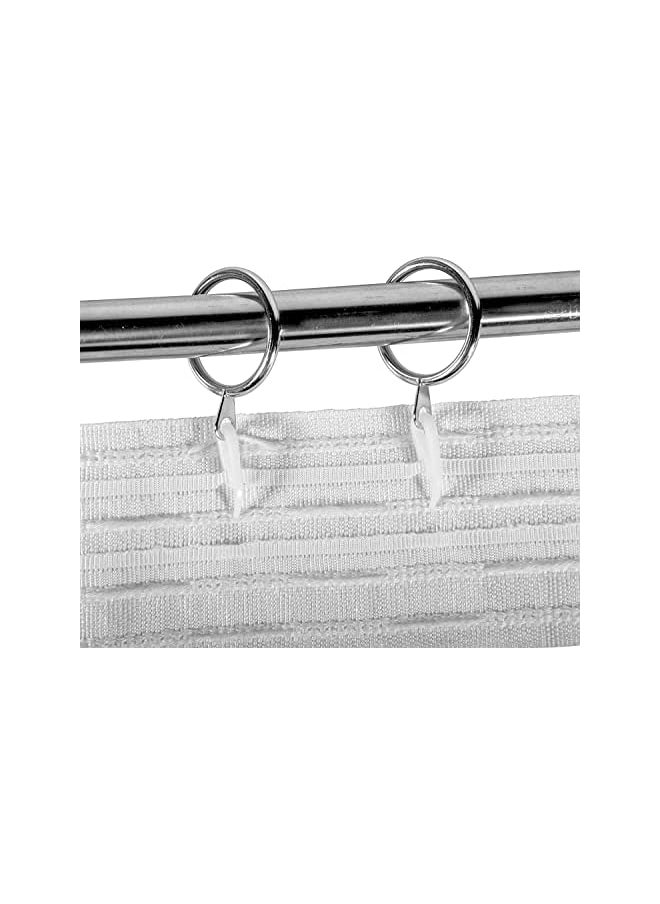 100 Pcs White Plastic Curtain Hooks, Drapery Hooks, Adjustable Drapery Curtain Tape Clip, Smooth and Durable, Easy to Install, for Window Curtain or Door Curtain, 2.8x1.2cm