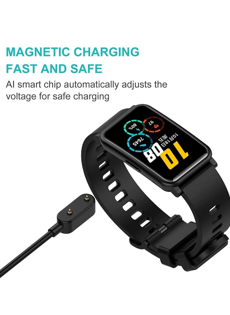 Charger Compatible with Huawei Watch Fit, USB Charging Cable Cord Base Dock Charger Adapter Stand For Huawei Band 6 smartwatch (Black)