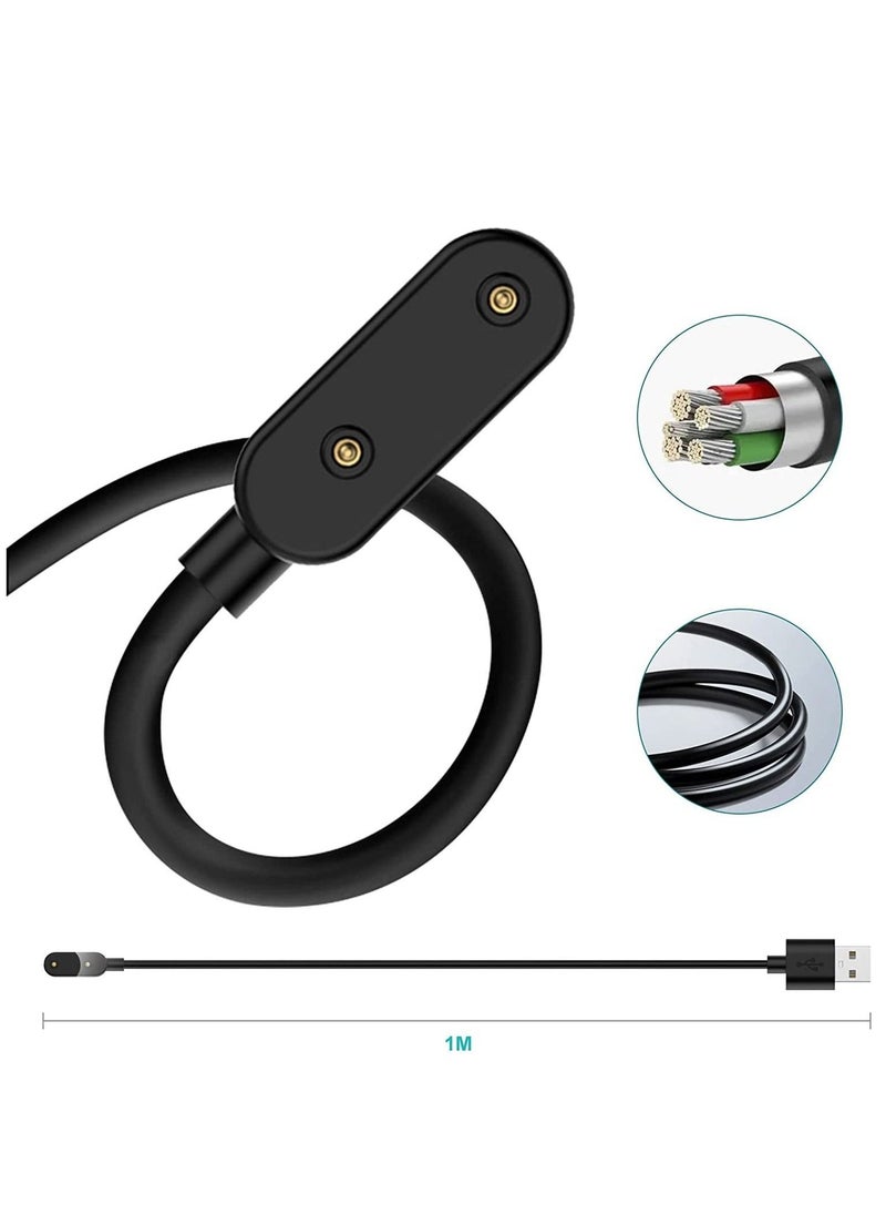 Charger Compatible with Huawei Watch Fit, USB Charging Cable Cord Base Dock Charger Adapter Stand For Huawei Band 6 smartwatch (Black)