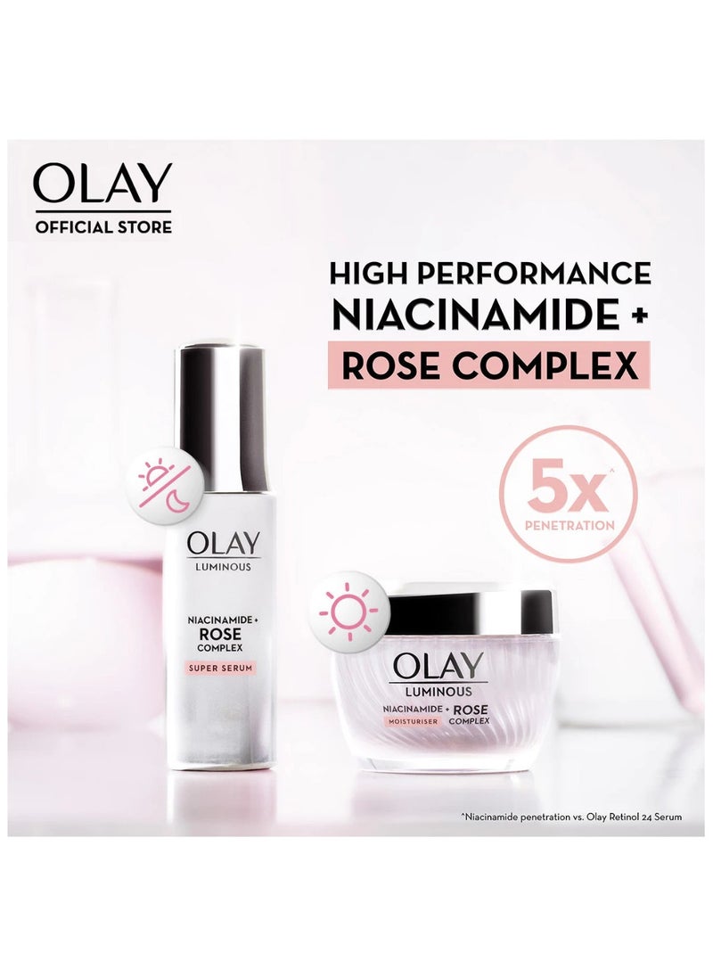 OLAY Luminous Niacinamide + Rose Complex Cream (50g) + Serum (30ml)