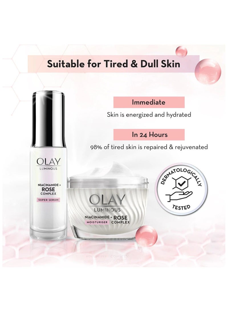 OLAY Luminous Niacinamide + Rose Complex Cream (50g) + Serum (30ml)