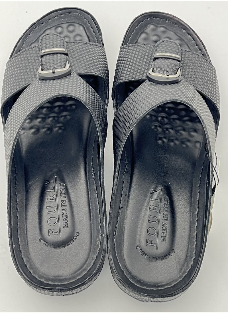Men's Arabic Sandal Made in Italy (Black)