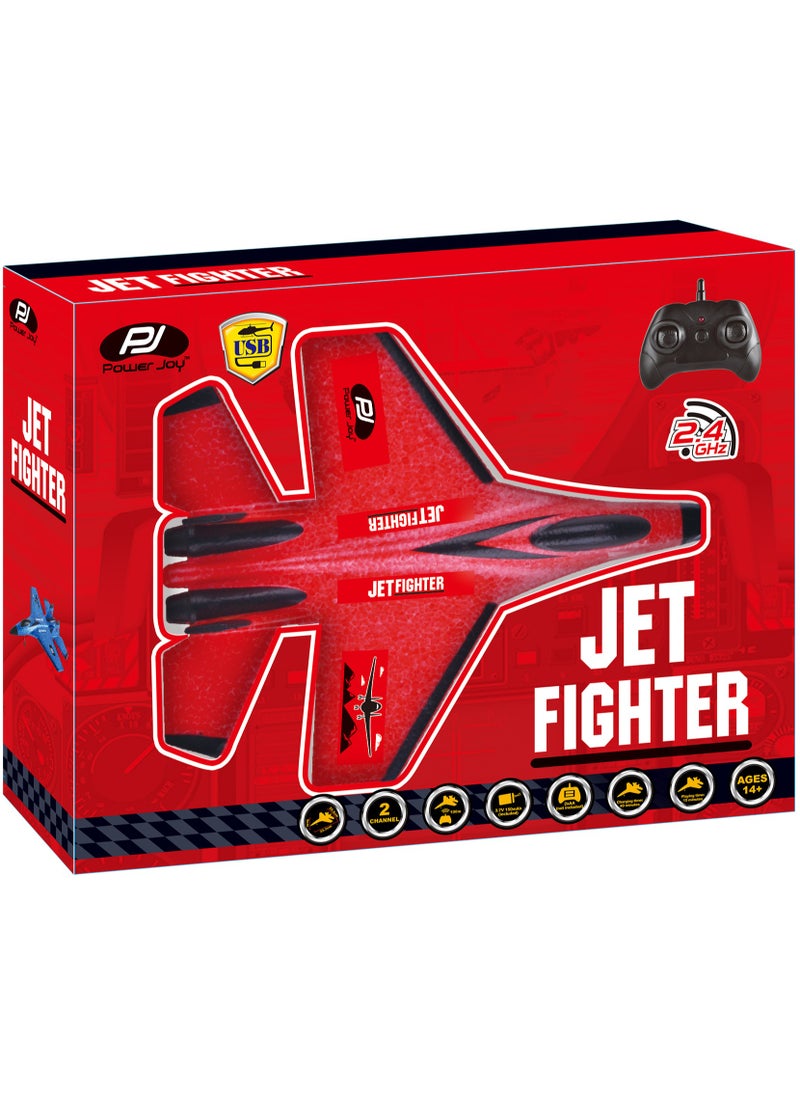 Powerjoy Remote Control Jet Fighter 2.4G, Assorted 1 Piece (Color May Vary) | 100meters Flying Range | Gift for Kids