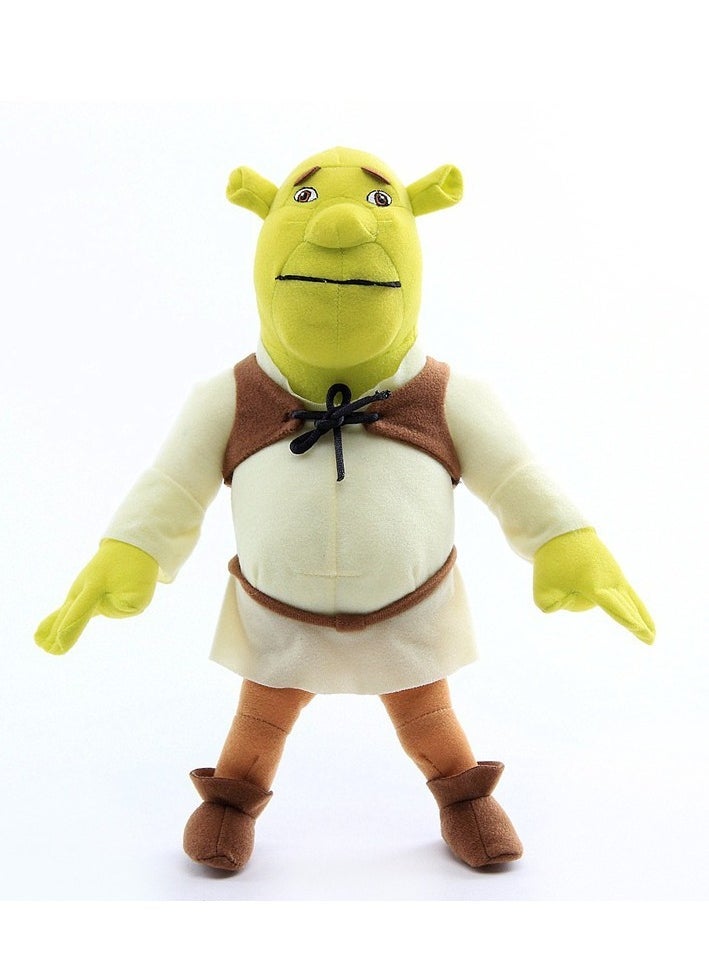 30cm-38cm Anime Uglying Cute Monster Shrek Plush Toy, Green Ogre Figurine Soft Stuffed Doll with Super Soft Short Fleece and PP Cotton Filling