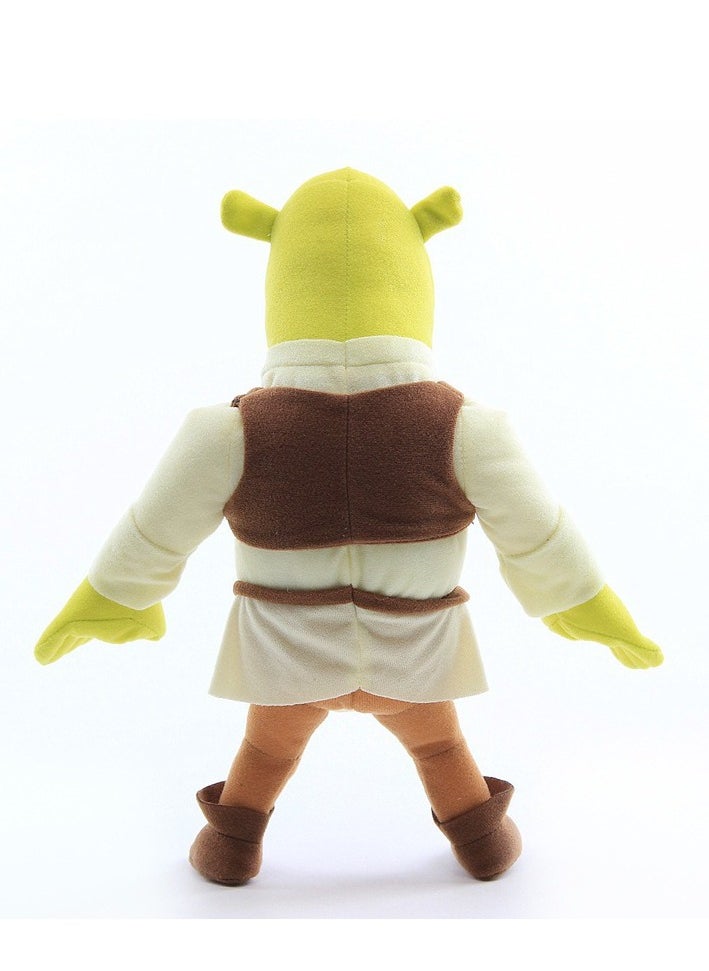 30cm-38cm Anime Uglying Cute Monster Shrek Plush Toy, Green Ogre Figurine Soft Stuffed Doll with Super Soft Short Fleece and PP Cotton Filling