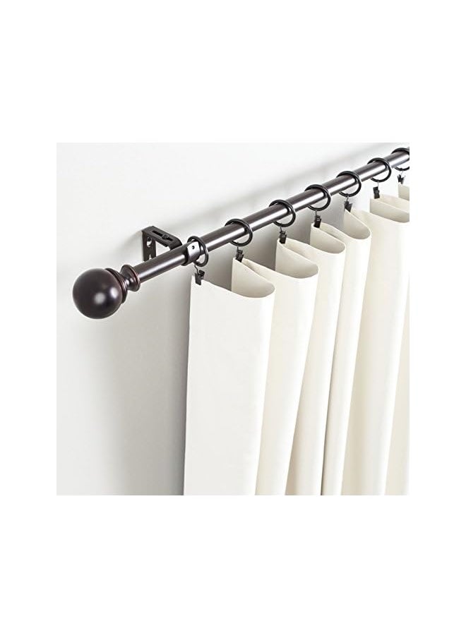Curtain Rod Clip Rings for 2.54 CM Rod, Set of 7, Dark Bronze (Espresso)
