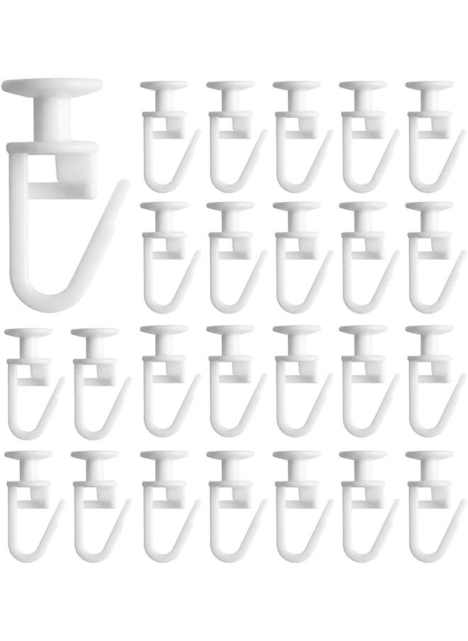 100 Pcs Curtain Hooks Curtain Rail Track Glider HooksHead Folding Glider Rolling Curtain Clips for Drape Sliding Curtain Hanging Rings Door Curtain for 11mm Curtain Rails