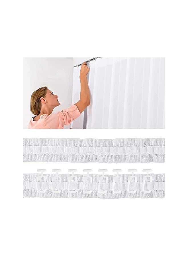 100 Pcs Curtain Hooks Curtain Rail Track Glider HooksHead Folding Glider Rolling Curtain Clips for Drape Sliding Curtain Hanging Rings Door Curtain for 11mm Curtain Rails