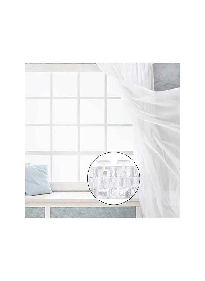 100 Pcs Curtain Hooks Curtain Rail Track Glider HooksHead Folding Glider Rolling Curtain Clips for Drape Sliding Curtain Hanging Rings Door Curtain for 11mm Curtain Rails