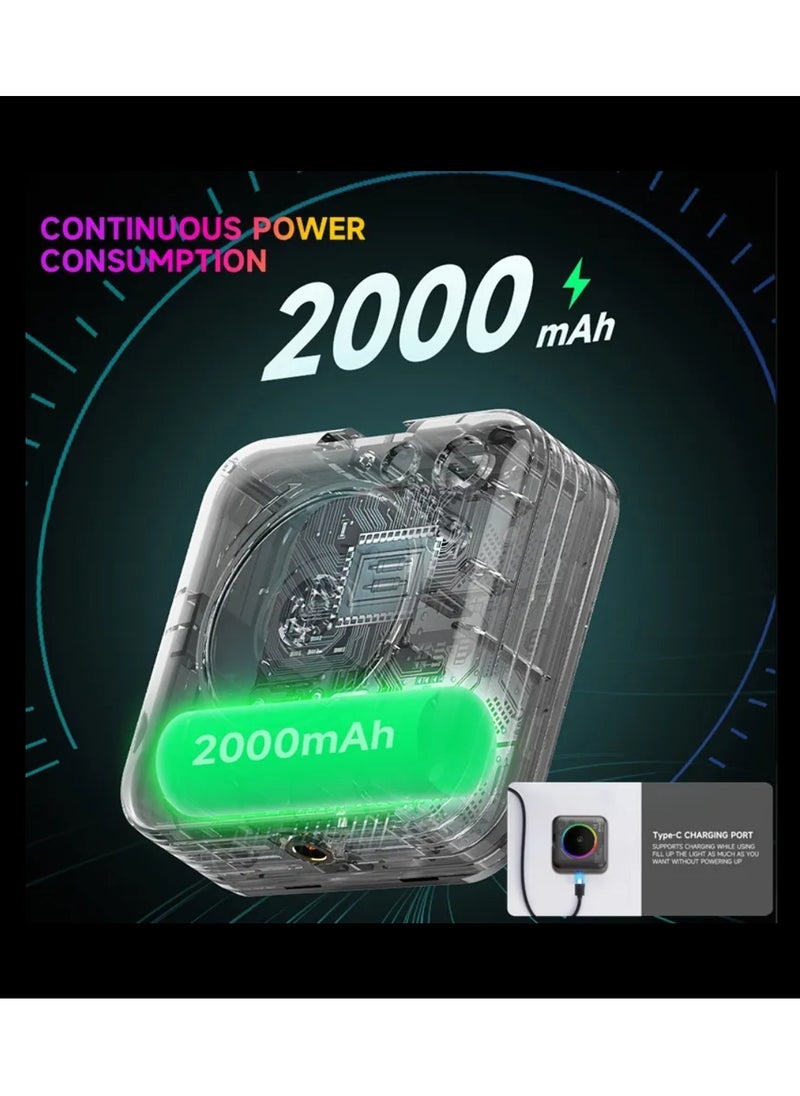 D12 80 LED Video Light LED Camera Light 360° Portable Photography Lighting Type-C 2000mAh Rechargeable Battery CRI 95+ 2500-9000K With 3 Adjustable Modes On Camera Light