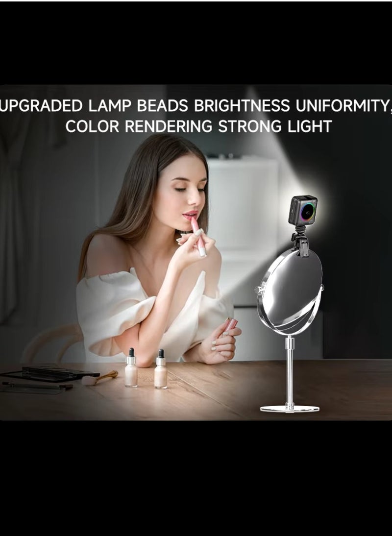 D12 80 LED Video Light LED Camera Light 360° Portable Photography Lighting Type-C 2000mAh Rechargeable Battery CRI 95+ 2500-9000K With 3 Adjustable Modes On Camera Light