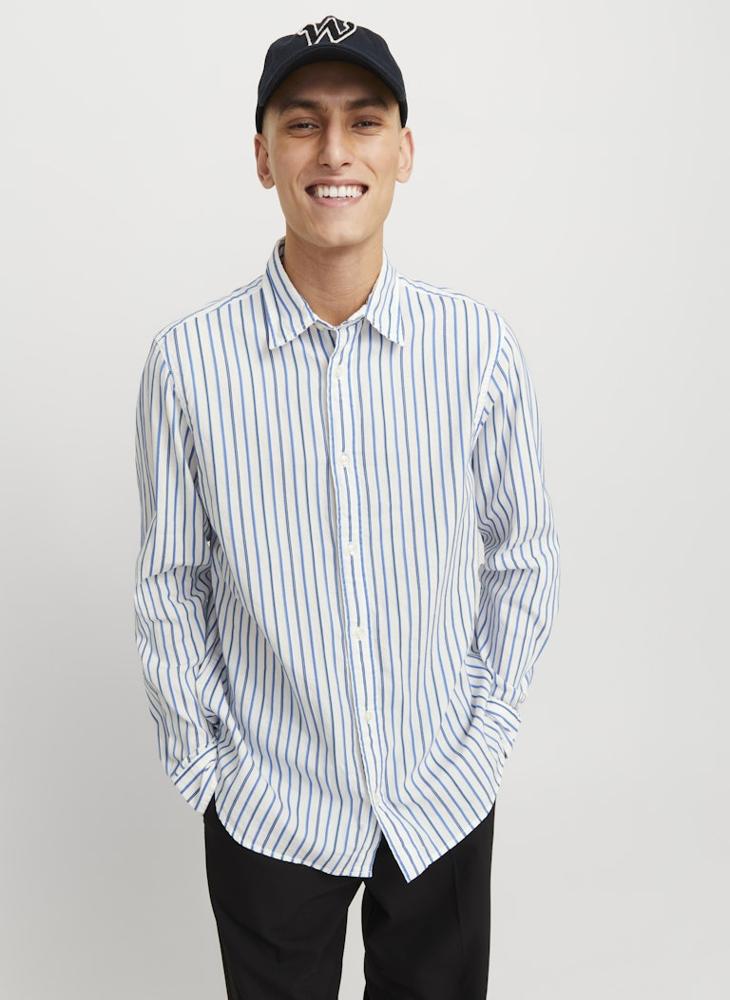 JPRBLULIAM DOBBY STRIPE L/S SHIRT
