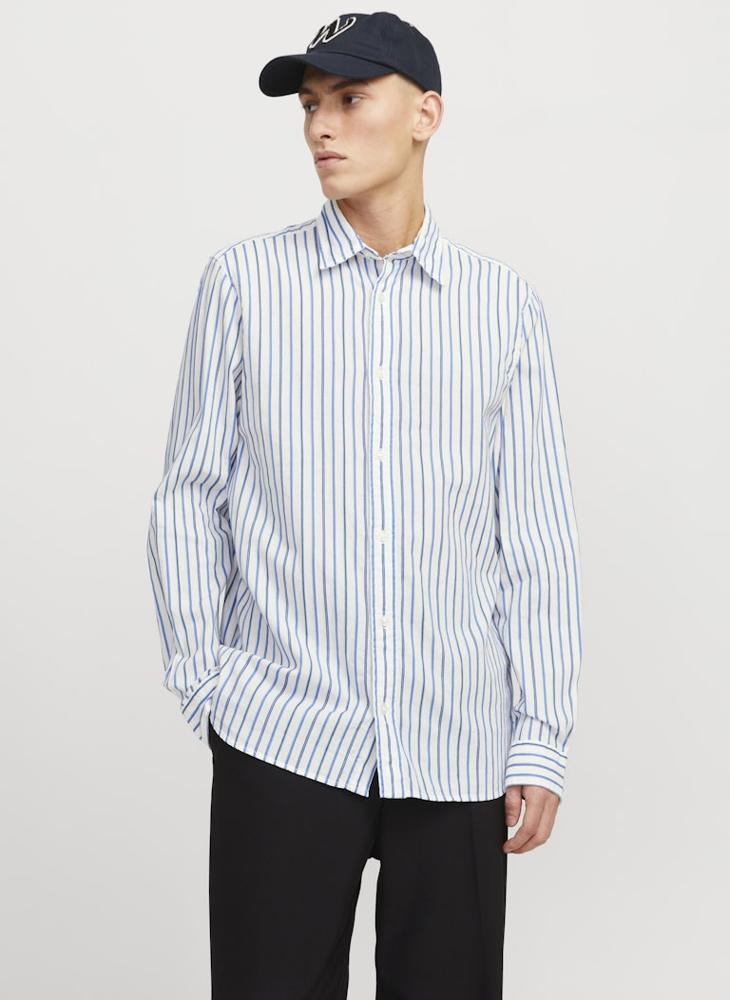 JPRBLULIAM DOBBY STRIPE L/S SHIRT