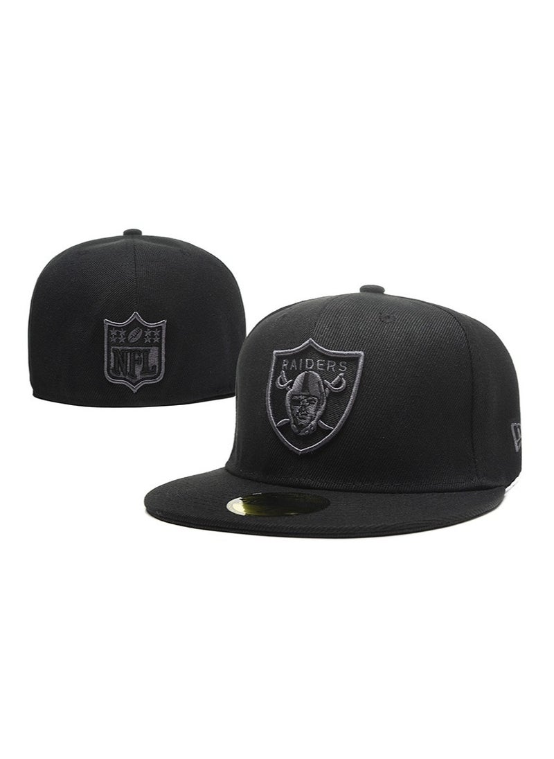 Embroidered Fitted Baseball Team Cap with Closed Back for Sun Protection-56.8CM