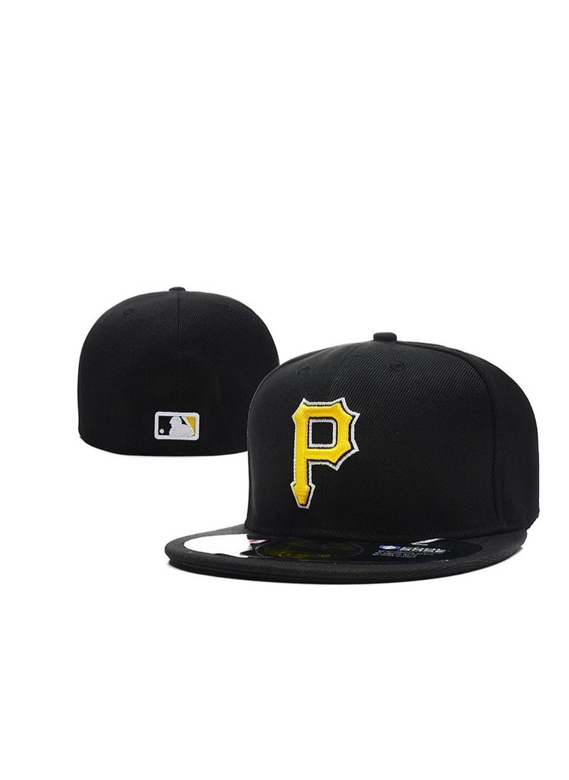Embroidered Fitted Baseball Team Cap with Closed Back for Sun Protection63.5cm