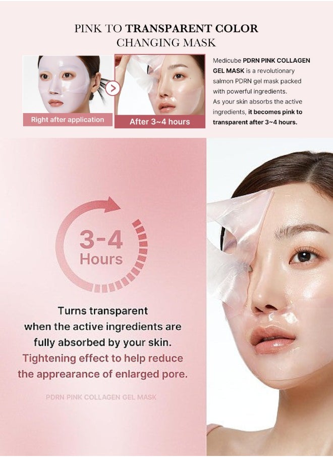 PDRN Pink Collagen Gel Mask - 28g (Pack of 3 Sheets)